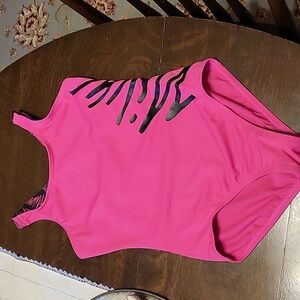 Nike Pink and Black Swimsuit